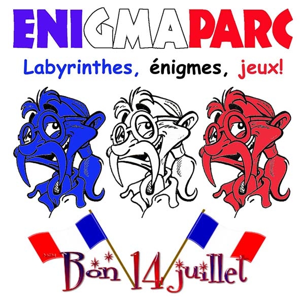 réduction pour les bleu blanc rouge le 14 juillet à enigmaparc