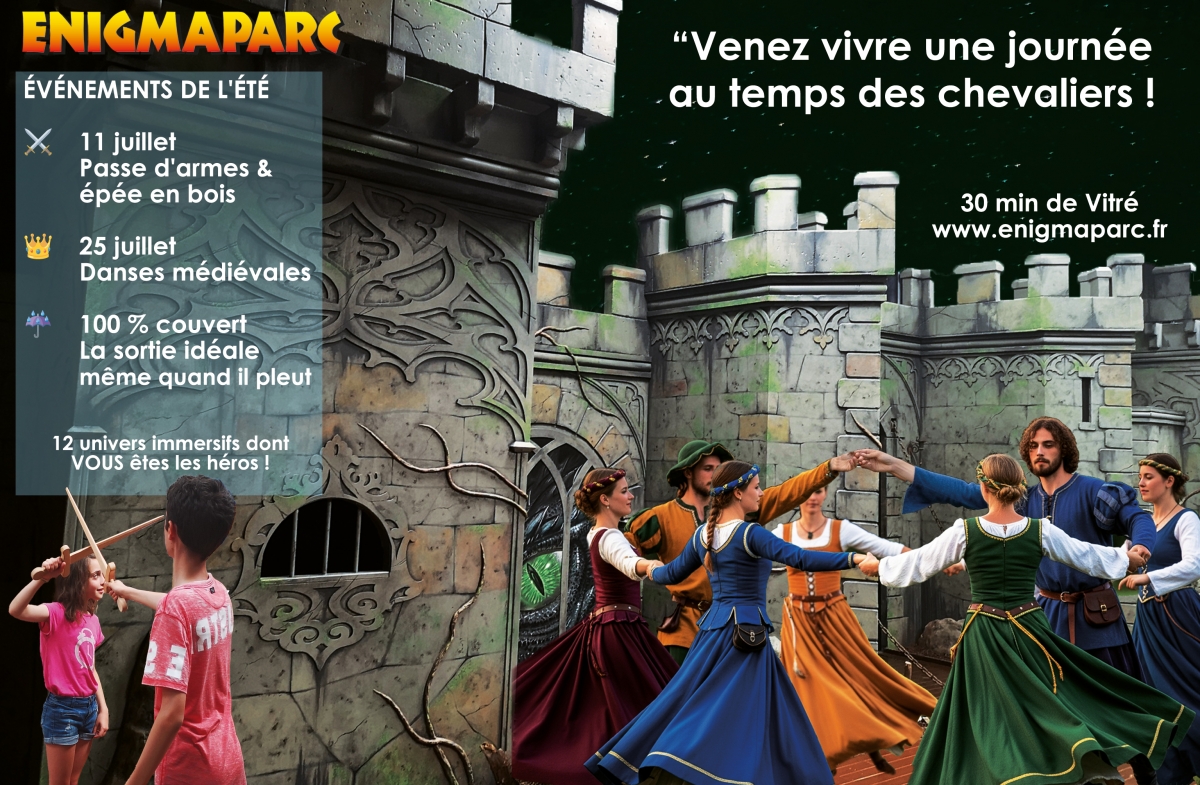 Chevalier ou troubadour ? Choisissez votre journée hors du temps! Fête médiévale à Enigmaparc AVEC combats et danses