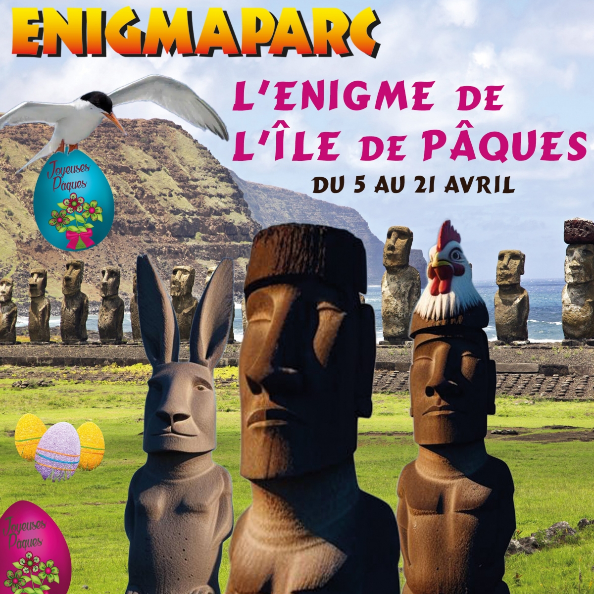 Chasse aux oeufs de Manutara à ENIGMAPARC